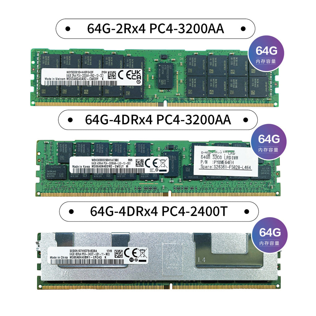 SK Sam Micro ECC DDR4 Server Workstation Memory Ram 64GB 2RX4 2S2RX4 4DRX4 2133MHz 2400Mhz 2666HMz 2933MHz 3200MHz 2133P 2400T 2666V 2933Y 3200AA