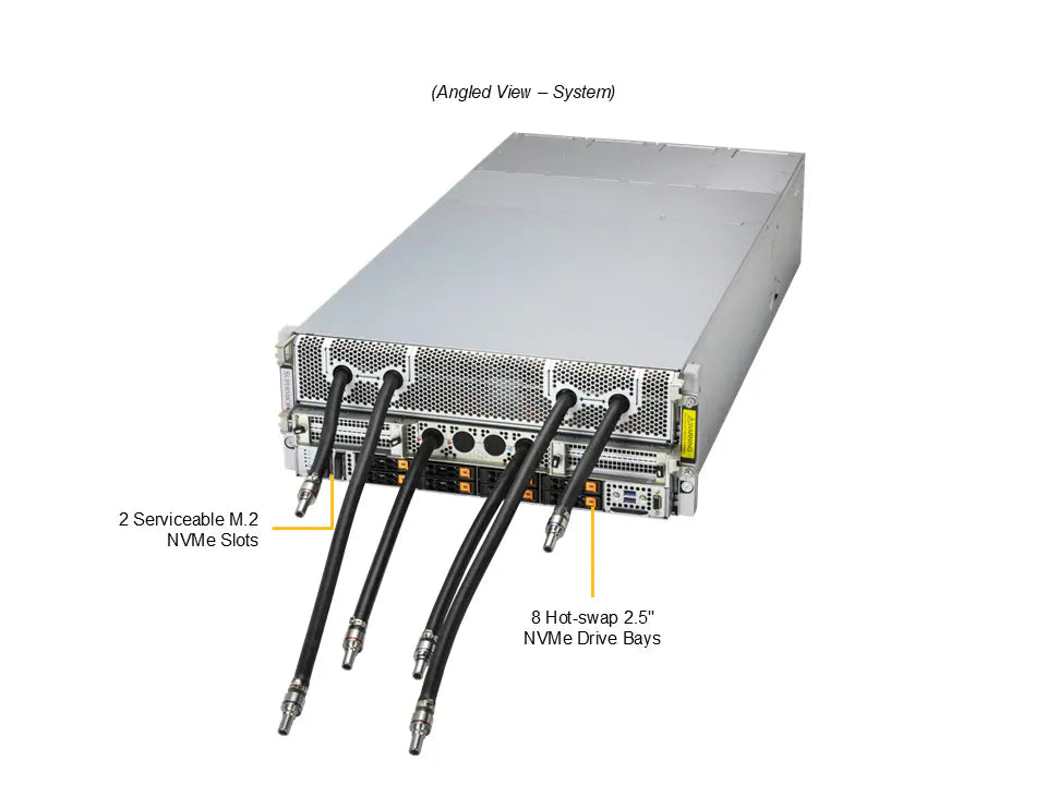 Supermicro A+ Server AS-4126GS-NBR-LCC HGX B200 NVL8 180GB Partner-Cooled (8) AMD Turin AI Graphics Card GPU Server