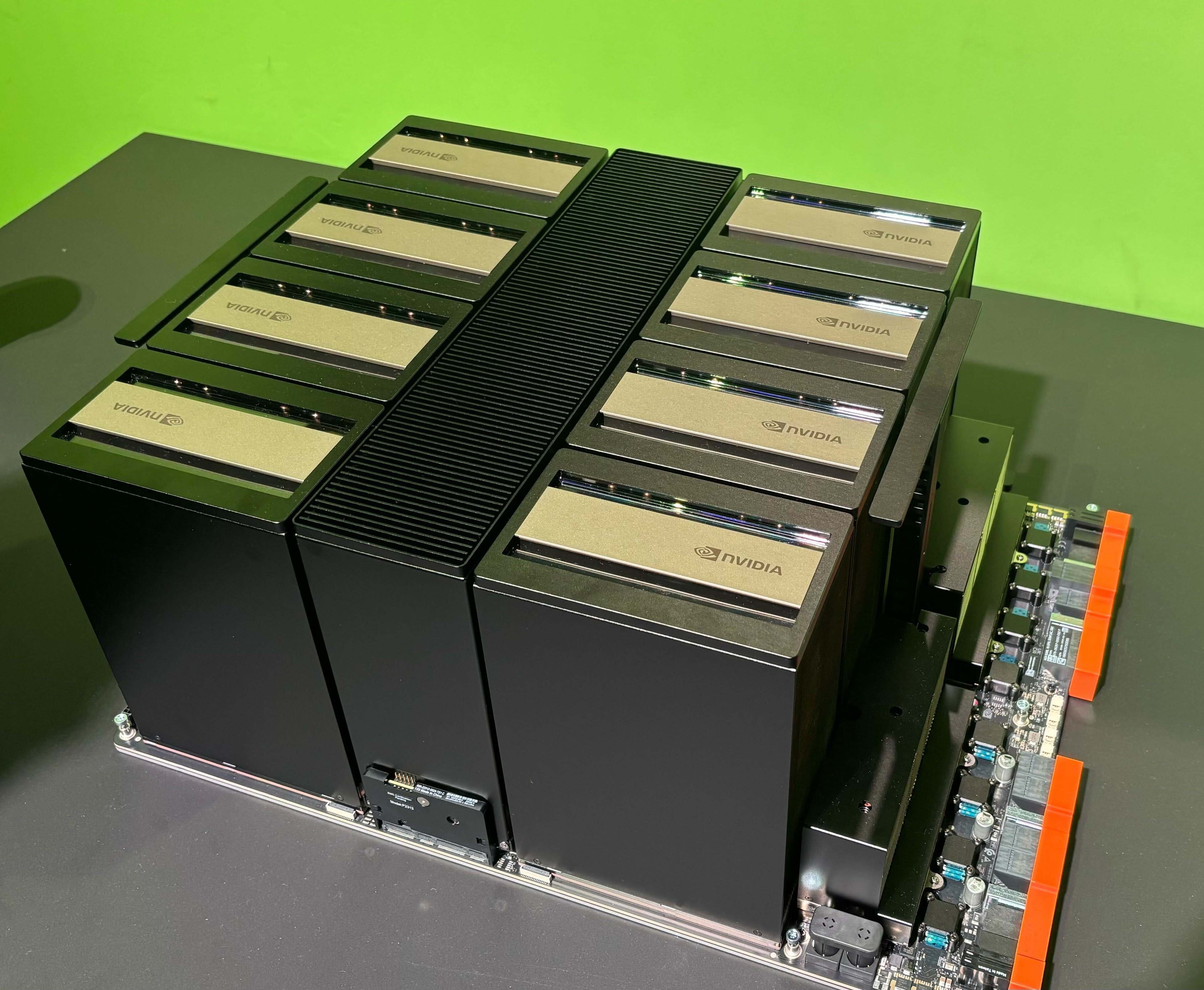 NVIDIA HGX B300 GPU server Graphics cards Video cards 2.1 TB 16 × NVIDIA Blackwell Ultra GPUs 270 GB HBM3E 7.7 TB/s