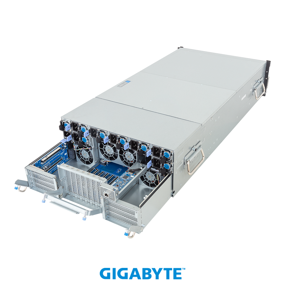Gigabyte GPU ai Servers G4L3-SD1-LAX5 HGX B200 NVL8 180GB Partner-Cooled (8) Intel Emerald Rapids (2) ai GPU server