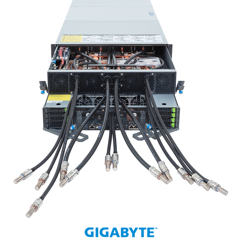 Gigabyte GPU ai Servers G4L3-ZD1-LAX5 HGX B200 NVL8 180GB Partner-Cooled (8) AMD Turin (2) ai GPU server
