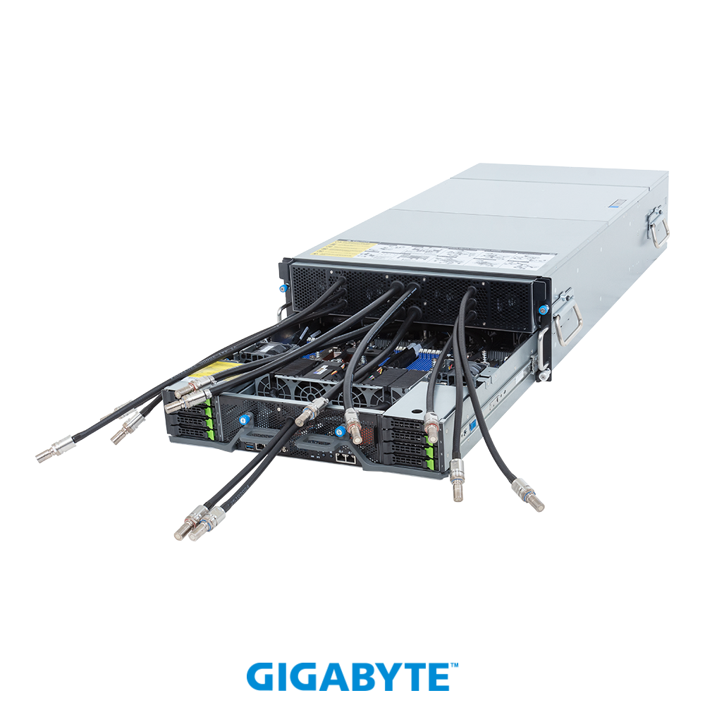 Gigabyte GPU ai Servers G4L3-ZD1-LAX5 HGX B200 NVL8 180GB Partner-Cooled (8) AMD Turin (2) ai GPU server