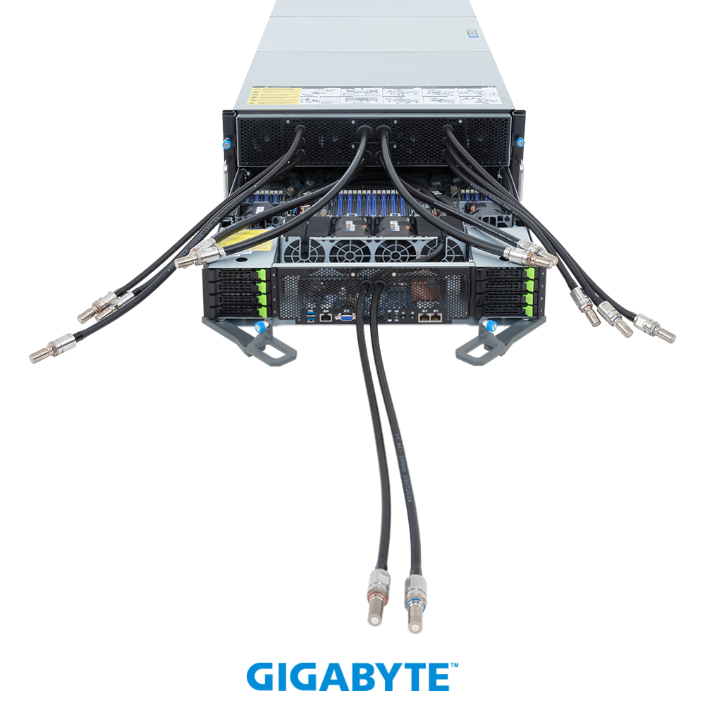 Gigabyte GPU ai Servers G4L4-SD1-LAX5 HGX B200 NVL8 180GB Partner-Cooled (8) Intel Granite Rapids SP (8) ai GPU server
