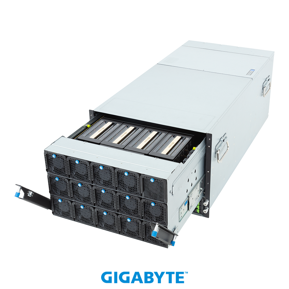 Gigabyte GPU ai Servers G894-AD1-AAX5 HGX B200 NVL8 180GB Air-Cooled (8) Intel Granite Rapids AP (2) ai GPU server