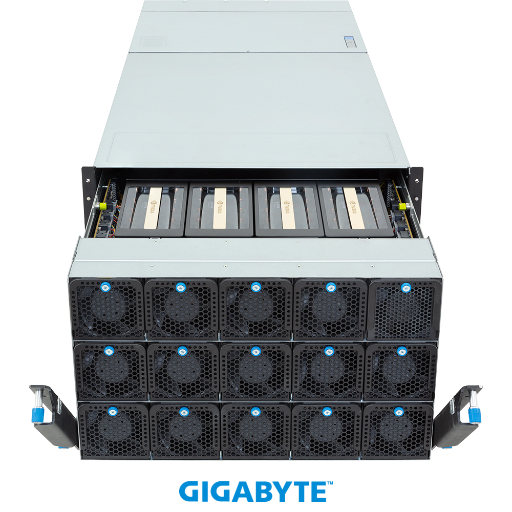 Gigabyte GPU ai Servers G894-AD1-AAX5 HGX B200 NVL8 180GB Air-Cooled (8) Intel Granite Rapids AP (2) ai GPU server