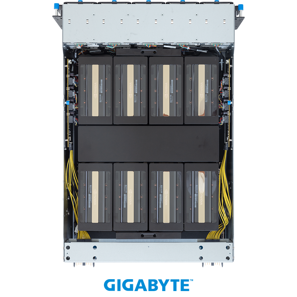 Gigabyte GPU ai Servers G894-AD1-AAX5 HGX B200 NVL8 180GB Air-Cooled (8) Intel Granite Rapids AP (2) ai GPU server