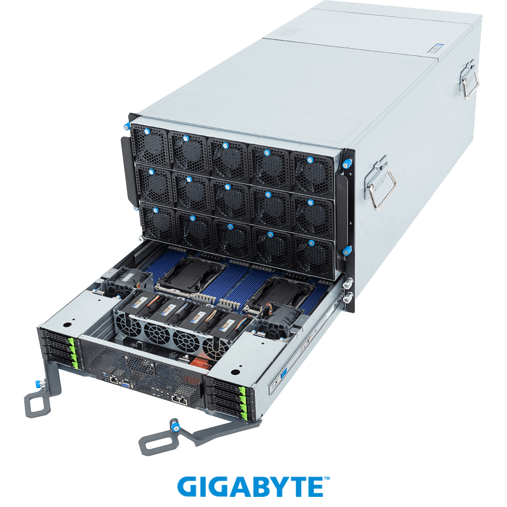 Gigabyte GPU ai Servers G894-AD3-AAX7 HGX B300 NVL8 270GB Air-Cooled (8) Intel Granite Rapids AP