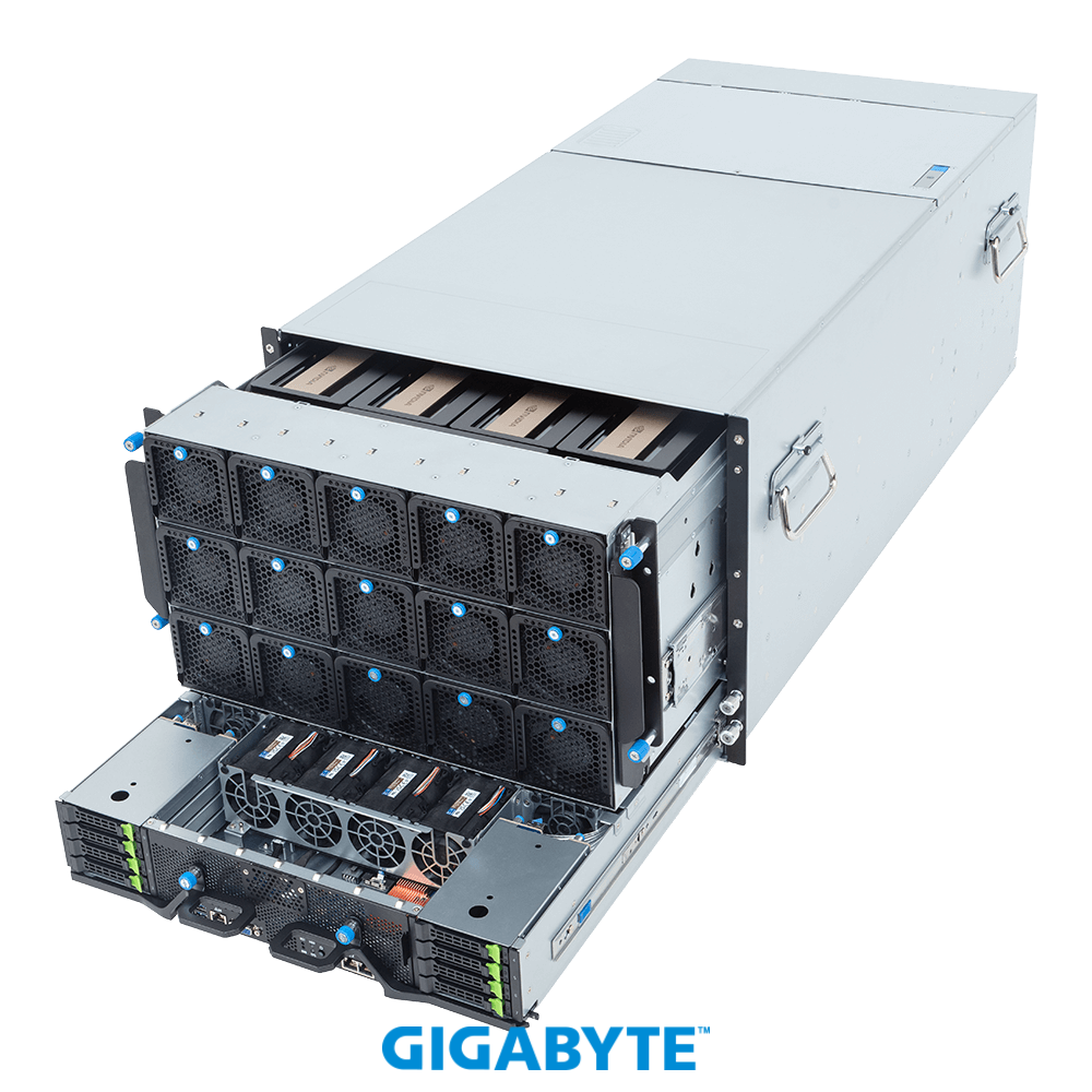 Gigabyte GPU ai Servers G894-ZD3-AAX7 HGX B300 NVL8 270GB Air-Cooled (8) AMD Turin (2)