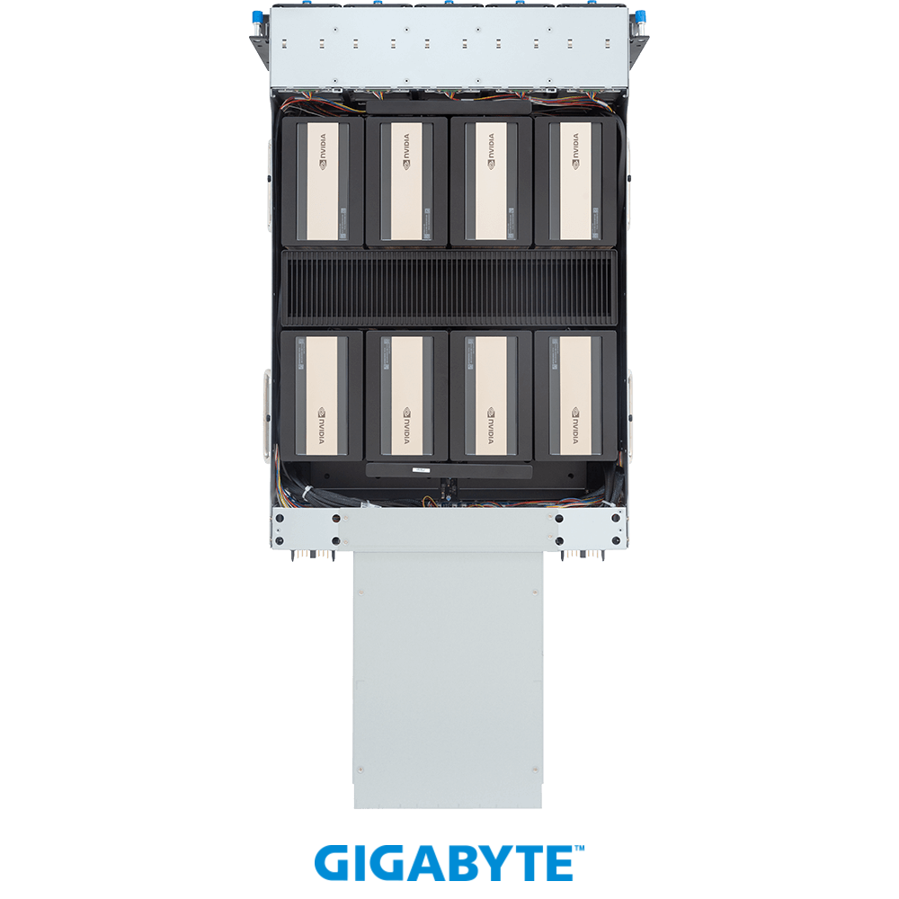 Gigabyte GPU ai Servers G894-ZD3-AAX7 HGX B300 NVL8 270GB Air-Cooled (8) AMD Turin (2)