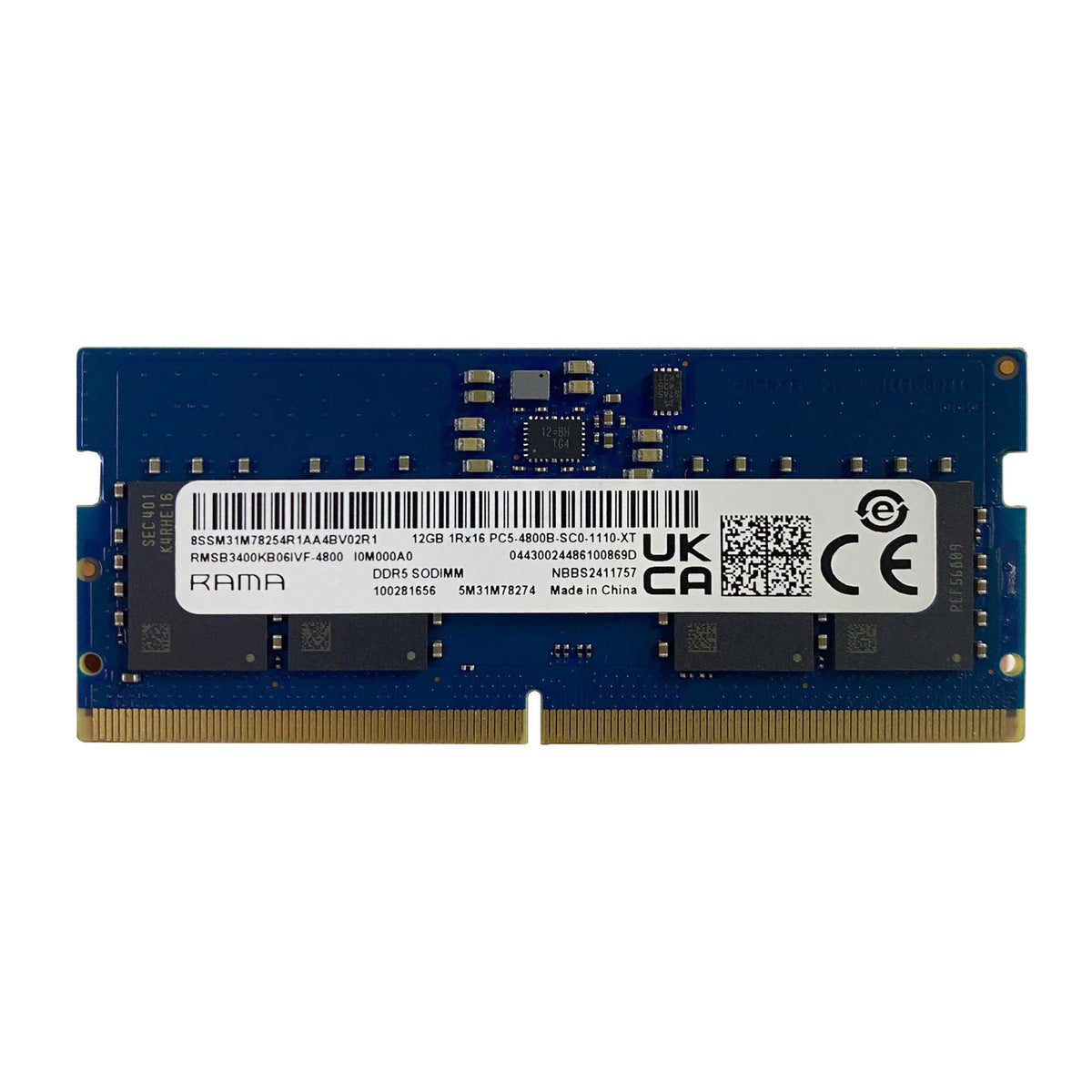 Rama Laptop DDR5 SODIMM Memory Ram 48GB 32GB 24GB 16GB 12GB 8GB DDR5 4800MHz 5600MHz